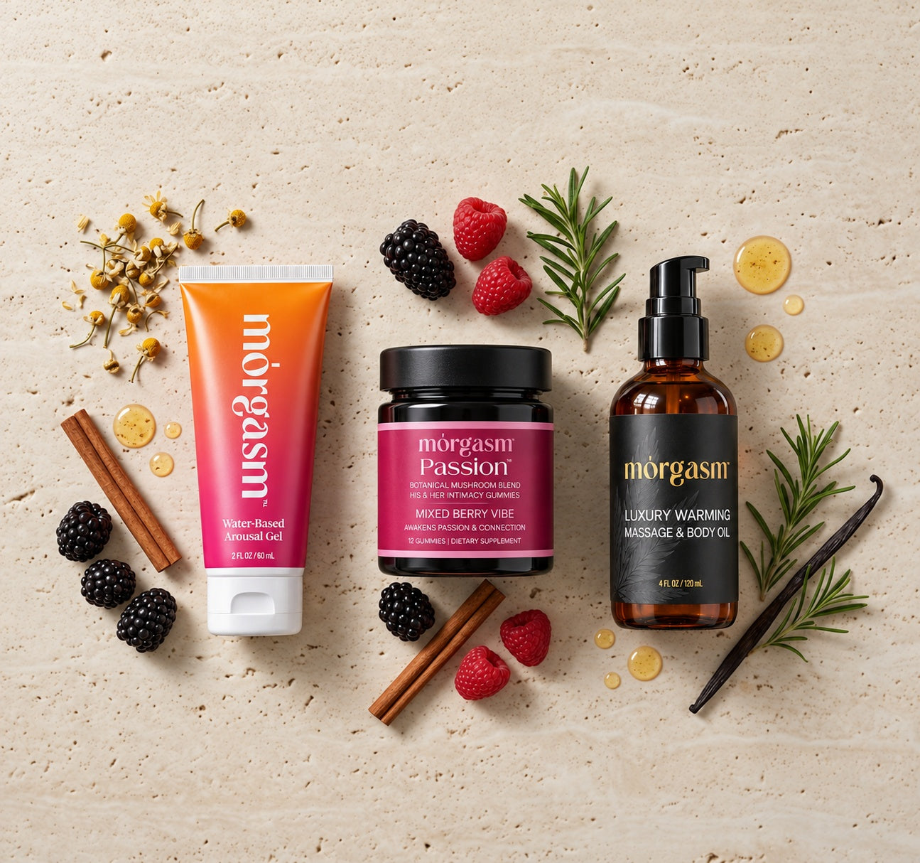 The Better Mórgasm bundle with the Original Arousal Gel and its botanicals